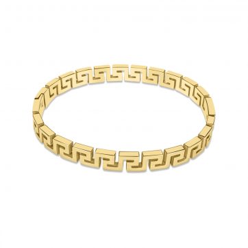 petsios Gold plated meander steel bracelet