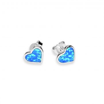 petsios Stud hearts opal earrings 
