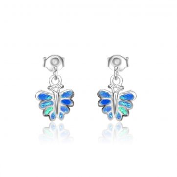 petsios Stud butterflies opal earrings 