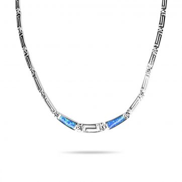 petsios Necklace with opal stones and meander