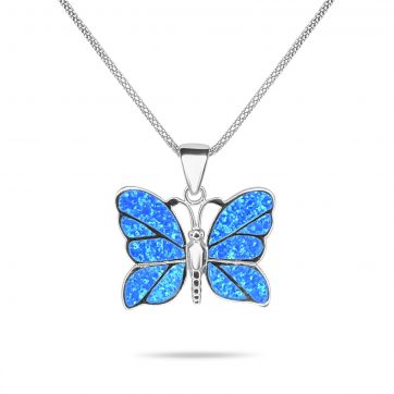 petsios Opal butterfly pendant