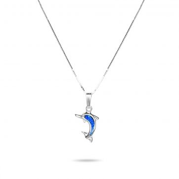petsios Opal dolphin pendant