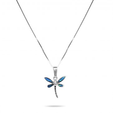 petsios Opal dragonfly pendant