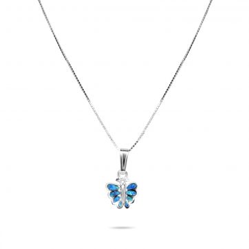 petsios Opal butterfly pendant