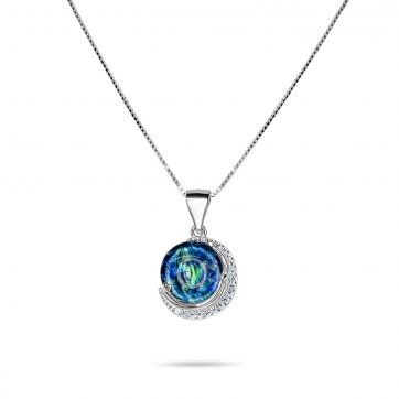 petsios Necklace with moonstone and zircon stones