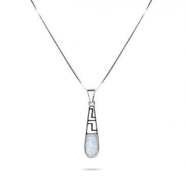 petsios White opal meander pendant