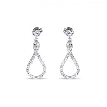 petsios Silver earrings with zircon stones