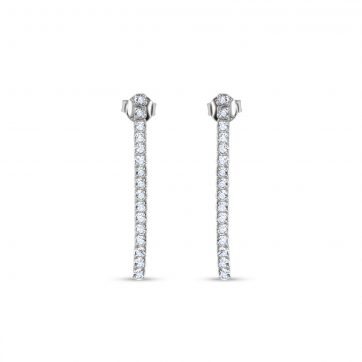 petsios Silver earrings with zircon stones