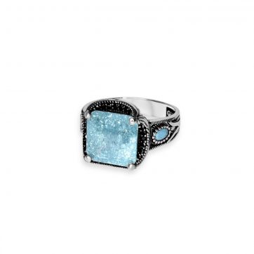 petsios Ring with synthetic zircon stone