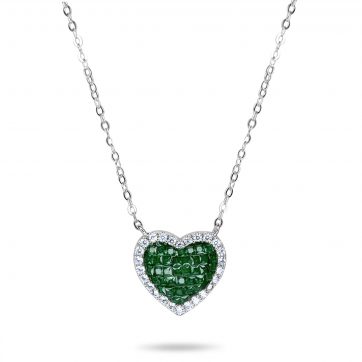 petsios Heart necklace with zircon stones