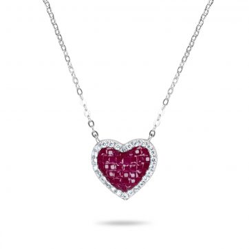 petsios Heart necklace with zircon stones