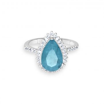 petsios Ring with aquamarine and zircon stones