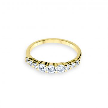 petsios Gold plated ring with zircon stones