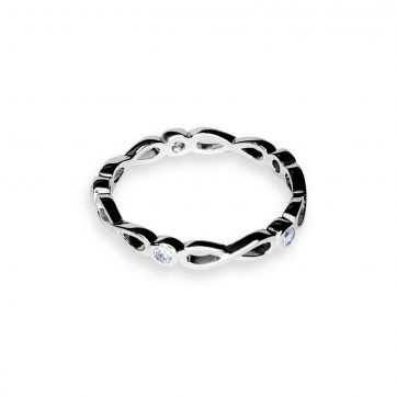 petsios Infinity ring with zircon stones