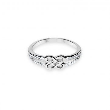petsios Infinity ring with zircon stones