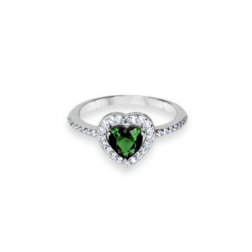 petsios Ring with emerald and zircon stones