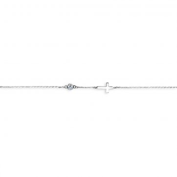 petsios Cross bracelet with zircon stones