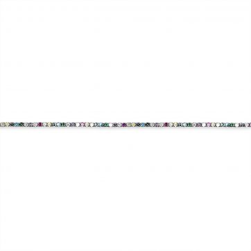 petsios Tennis bracelet with multicoloured zircon stones