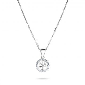 petsios Tree of life necklace with zircon stones