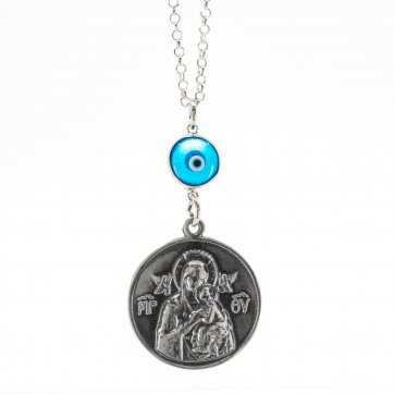 petsios Φυλαχτό αυτοκινήτου διπλής όψης με μάτι άκουα μαρίν