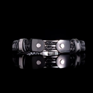 petsios Χειροπέδα από δέρμα και ατσάλι