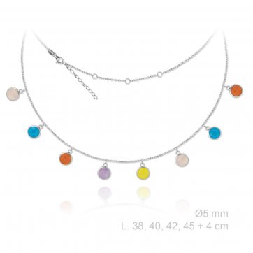 petsios Κολιέ με χρωματιστές πέτρες
