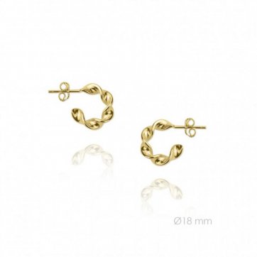 petsios Επίχρυσα σκουλαρίκια στριφτά 