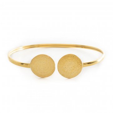 petsios Βραχιόλι κύκλος με δίσκους της Φαιστού επίχρυσο