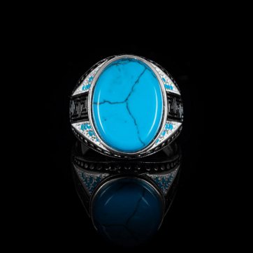 petsios Δαχτυλίδι με πέτρα τιρκουάζ