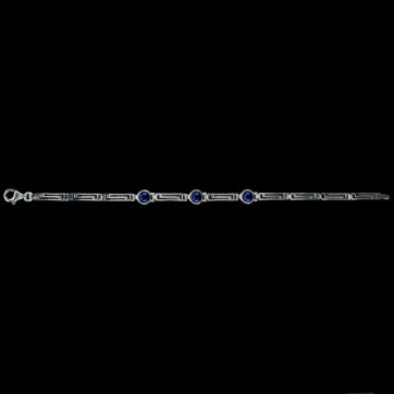 petsios Βραχιόλι μαίανδρος με πέτρες λάπις λάζουλι