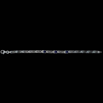 petsios Βραχιόλι μαίανδρος με πέτρες λάπις λάζουλι