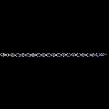 petsios Meander bracelet with lapis lazuli stones