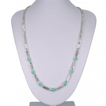 petsios Κολιέ μαίανδρος με πέτρες τιρκουάζ