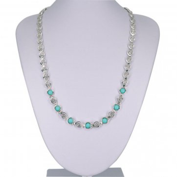 petsios Κολιέ μαίανδρος με πέτρες τιρκουάζ