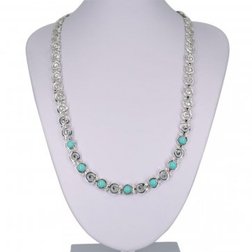 petsios Κολιέ μαίανδρος με πέτρες τιρκουάζ