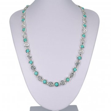 petsios Κολιέ μαίανδρος με πέτρες τιρκουάζ