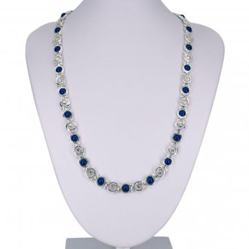 petsios Κολιέ μαίανδρος με πέτρες λάπις λάζουλι