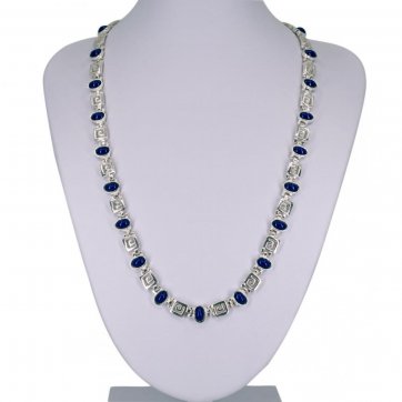 petsios Κολιέ μαίανδρος με πέτρες λάπις λάζουλι