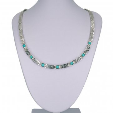 petsios Κολιέ μαίανδρος με πέτρες τιρκουάζ