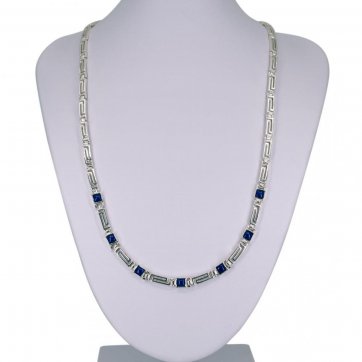 petsios Κολιέ μαίανδρος με πέτρες λάπις λάζουλι