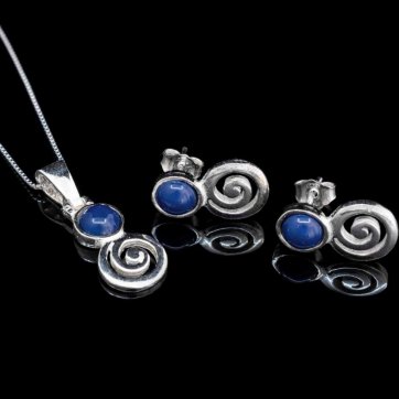 petsios Σετ μαίανδρος σπείρα με πέτρες λάπις λάζουλι