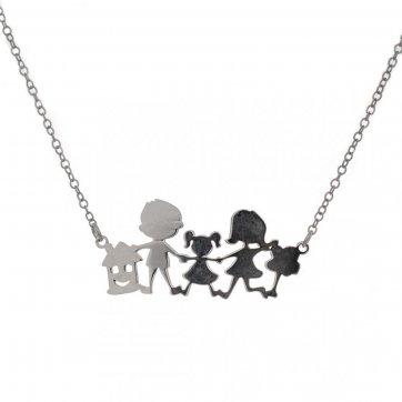 petsios Κολιέ οικογένεια με ένα κοριτσάκι