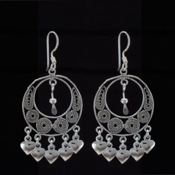 petsios Σκουλαρίκια φιλιγκράν κρεμαστά