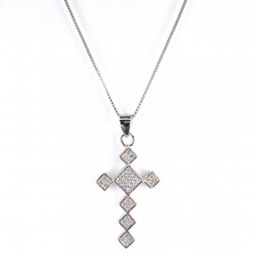 petsios Σταυρός με ζιργκόν πέτρες