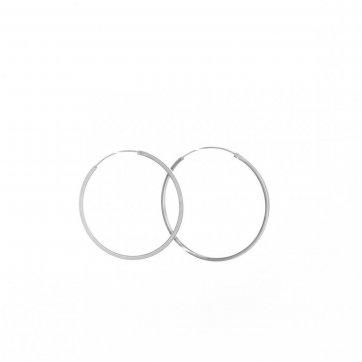 petsios Silver cubic hoops (30mm)
