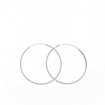 petsios Silver cubic hoops (49mm)