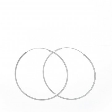 petsios Silver cubic hoops (58mm)